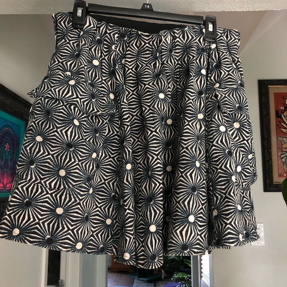 Geometric free people skirt with pockets